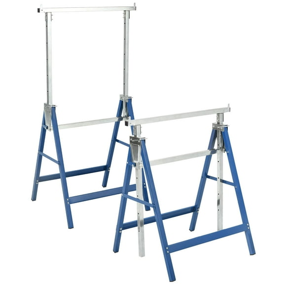 Paquete de 2 unidades plegables de Saw Horses YITAHOME con 2 x 4 soportes de 6 velocidades