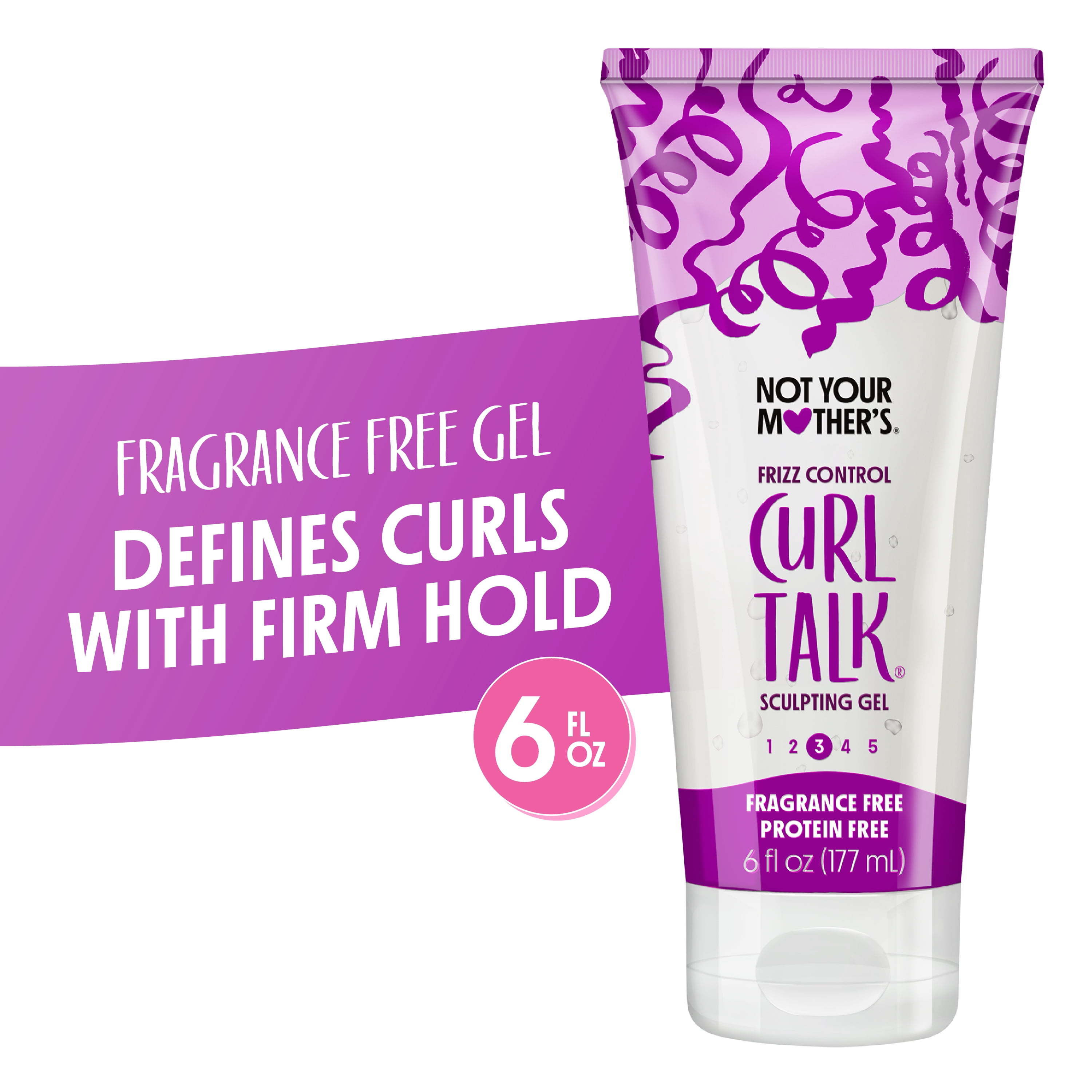 Not Your Mother's Curl Talk Frizz Control Sculpting Hair Gel, Fragrance-Free and Protein-Free, 6 fl oz