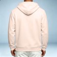 thumbnail image 4 of Qwertyu Zip Up Hoodie Men Long Sleeve Fleece Hooded Cardigan with Pocket Lightweight Loose Fit Athletic Jackets Khaki M, 4 of 6