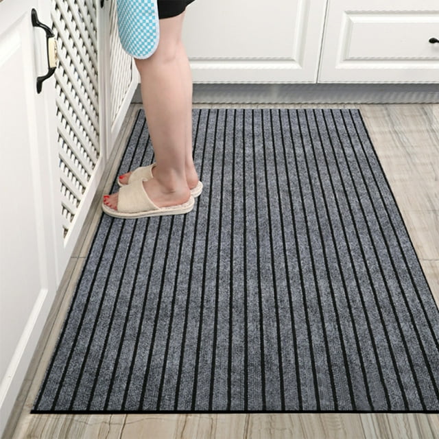 Door Mat Indoor Entrance Small Rug Front Door Mat Front Door Mat Outside Entrance Boho Bathroom Rugs Washable Non Slip Rugs for Porch Kitchen Bedroom Balcony Living Room Striped Refreshing Carpet