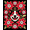 Black, Pattern 3, variant on ODIKA 2x3 Machine Washable Non-Slip Area Rug, Festive Poodle Portrait Latch Hook Kit with Vibrant Yarn Design High Traffic Rug, Black, 635751