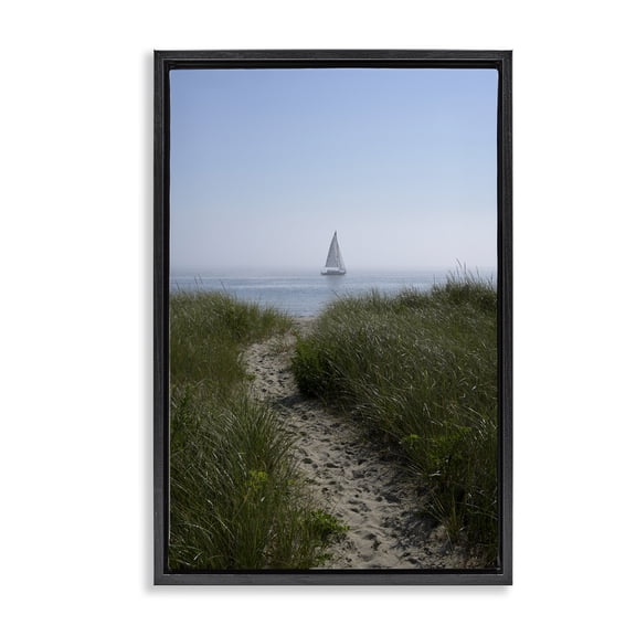 Stupell Industries Path to Morning Sail Black Framed Floater Canvas Wall Art, design by JLM Photographs