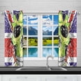 thumbnail image 2 of YUSDECOR Drapeau Anglais Crâne Fenêtre Rideau Cuisine Rideaux Traitement de Fenêtre 26x39 Pouces, Ensemble de 2, 2 of 2