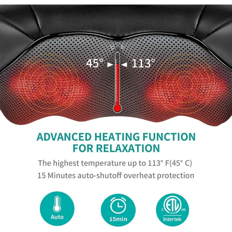 PU Material Electric Shoulder Massager With Heat Kneading Massager Shawl  For Neck Back Shoulder Foot Leg Use At Home Office And Car Use