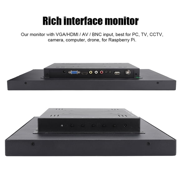 Monitor de 173 Pulgadas 1920x1080 Completo con VGA AV BNC USB Monitor Industrial de Metal Industrial de 17 Pulgadas Entrada 100 240VUS