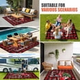 thumbnail image 3 of Christmas Truck Outdoor Rug 5x7 Ft, Non Slip Washable Area Rug, Red Black Buffalo Plaid Xmas Tree Snowflakes Patio Rugs Carpet Runner, Large Floor Mat for Indoor/Outdoor Deck Porch Camping, 3 of 8
