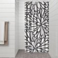 thumbnail image 3 of Small Stall Narrow Shower Curtain 36"W x 72"L – Tropical Bohemian Leaves, Mid-Century Abstract Boho Botanical Bathroom Decor, Vintage Floral Palm Leaf Pattern, Rustic Tribal Folk Style, 3 of 5