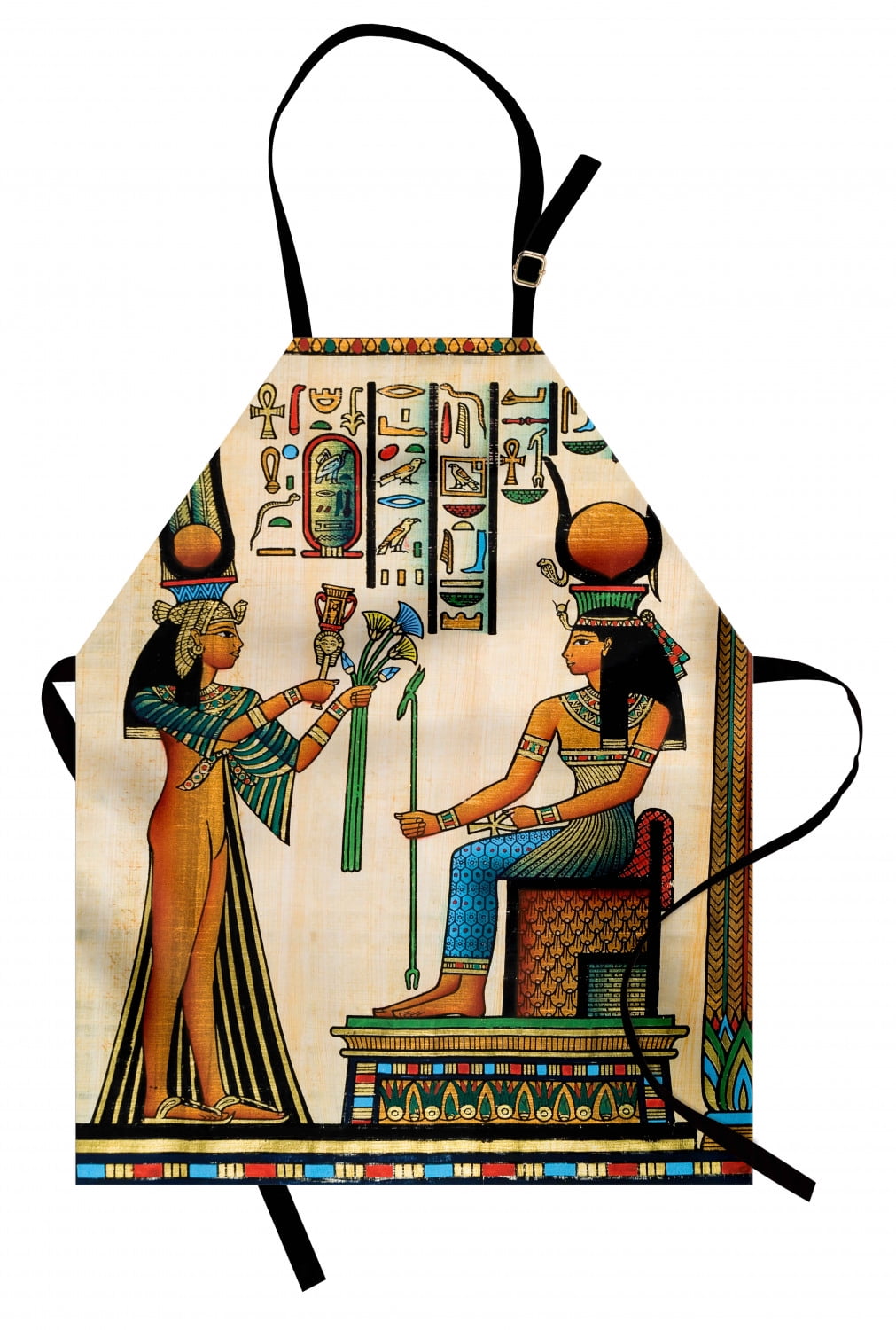 Egyptian Apron Old Egyptian Papyrus Depicting Queen Nefertari with