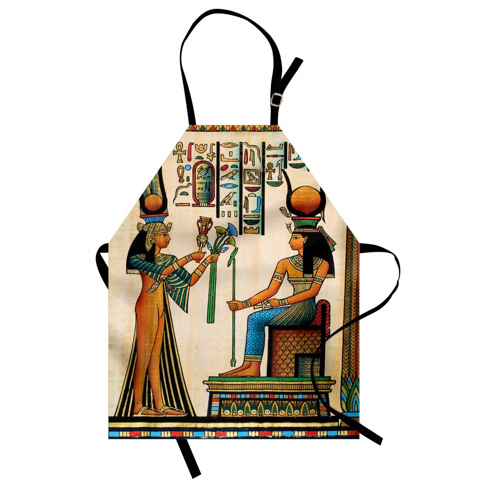 Egyptian Apron Old Egyptian Papyrus Depicting Queen Nefertari with ...