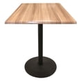 thumbnail image 4 of Indoor/Outdoor 30" Tall OD214 Black Table Base with 22" Diameter Foot and 36" x 36" Square Indoor/Outdoor Greystone Top by the Holland Bar Stool Co., 4 of 4