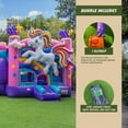 thumbnail image 5 of XJUMP Unicorn Inflatable Water Slide Bounce House Combo (with Blower and Pool), 5 of 12