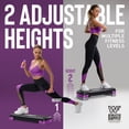 thumbnail image 3 of WF Athletic Supply Fitness Aerobic Step, Adjustable from 4” to 6”, Exercise Stepper with Risers for Home Gym Cardio Strength Training, 3 of 7