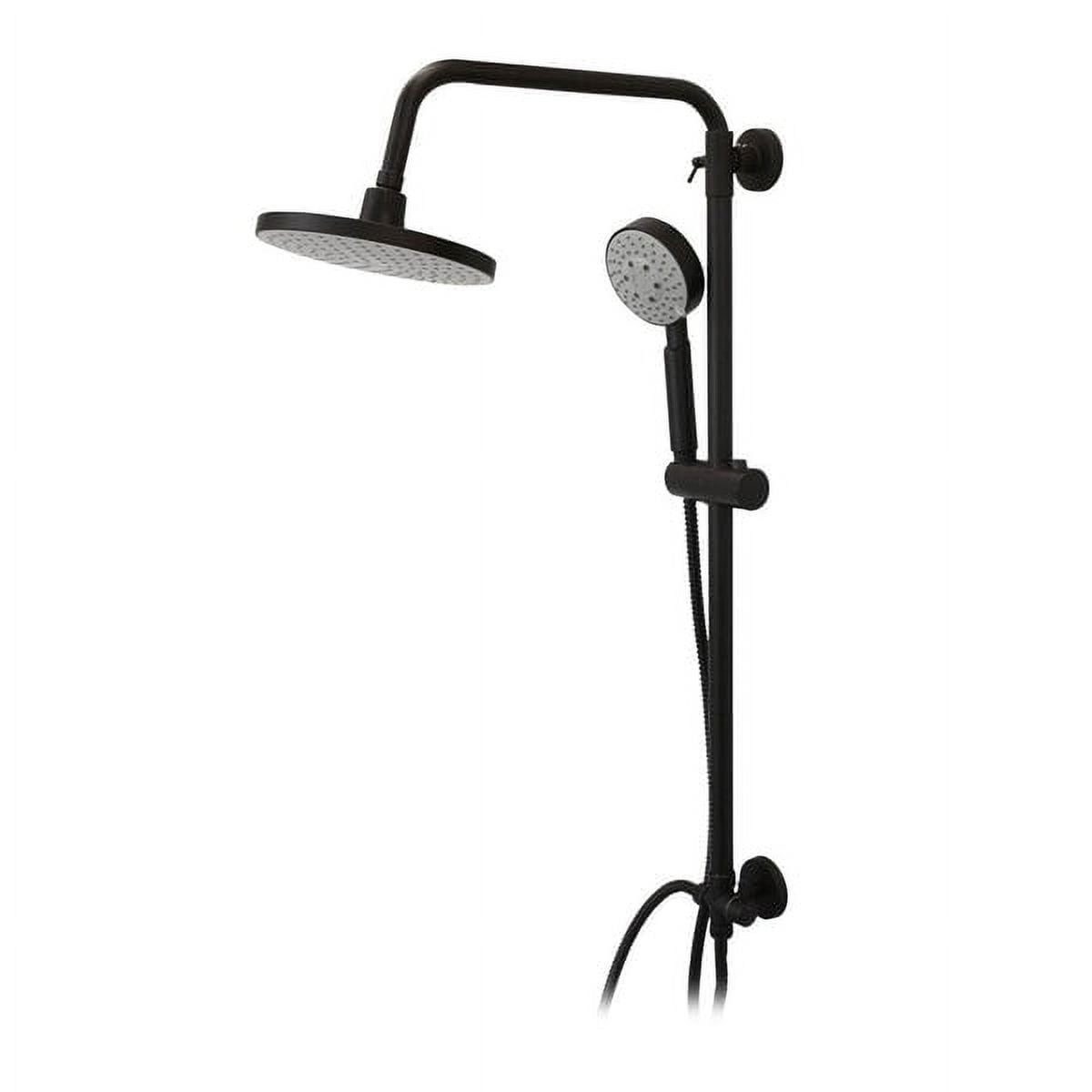 Columna De Ducha Grifo Plato Llave Modelo Venti Negro Mate