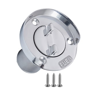 Ayunwei Deck Water Fill Cap - 1-1/2" Polished 316 Stainless Steel Marine Filler For Boats Yachts