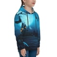 thumbnail image 3 of Honeii Happy Halloween-1 Pattern Long-Sleeve Hooded Sweatshirt Pullover Hoodie for Boys and Grils-Large, 3 of 6