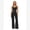 Black, variant on IBTOM CASTLE Two Piece Workout Sets for Women Racerback Tank Top Matching High Waist Wide Leg Yoga Pants Pilates Outfits M Black