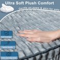 thumbnail image 2 of Funda de asiento de coche para perros YOVEEKLE, suave, de felpa, impermeable, gris, 2 of 7