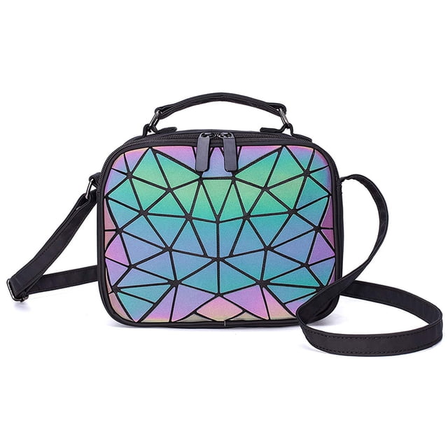 Bandolera Luminosa Geométrica Bolso De Hombro Reflectante Holográfico Para Mujer Con Correa Desmontable Moyic AP005097-00