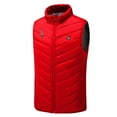 thumbnail image 5 of REORIAFEE Heating Vest Unisex Outdoor Warm with 9 Heating Zones Electric Heated Coat without Power Bank USB Rechargeable Washable Heated Jacket Fishing Heating Jacket Red XXXXL, 5 of 5