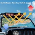 thumbnail image 4 of Uorisanigo Windshield Sun Shade for Jeep Wrangler TJ JK JL1997-2024, Aluminum Foil Film Beach Starfish Car Winshied Sunshade, Block UV Rays and Heat Protection for Car Interior, 4 of 7