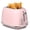 Pink, variant on 2 Slice Toaster Retro Stainless Steel with Bagel, Cancel, and Defrost Functions, 6 Bread Shade Settings, Extra Wide Slots and Removable Crumb Tray, Red