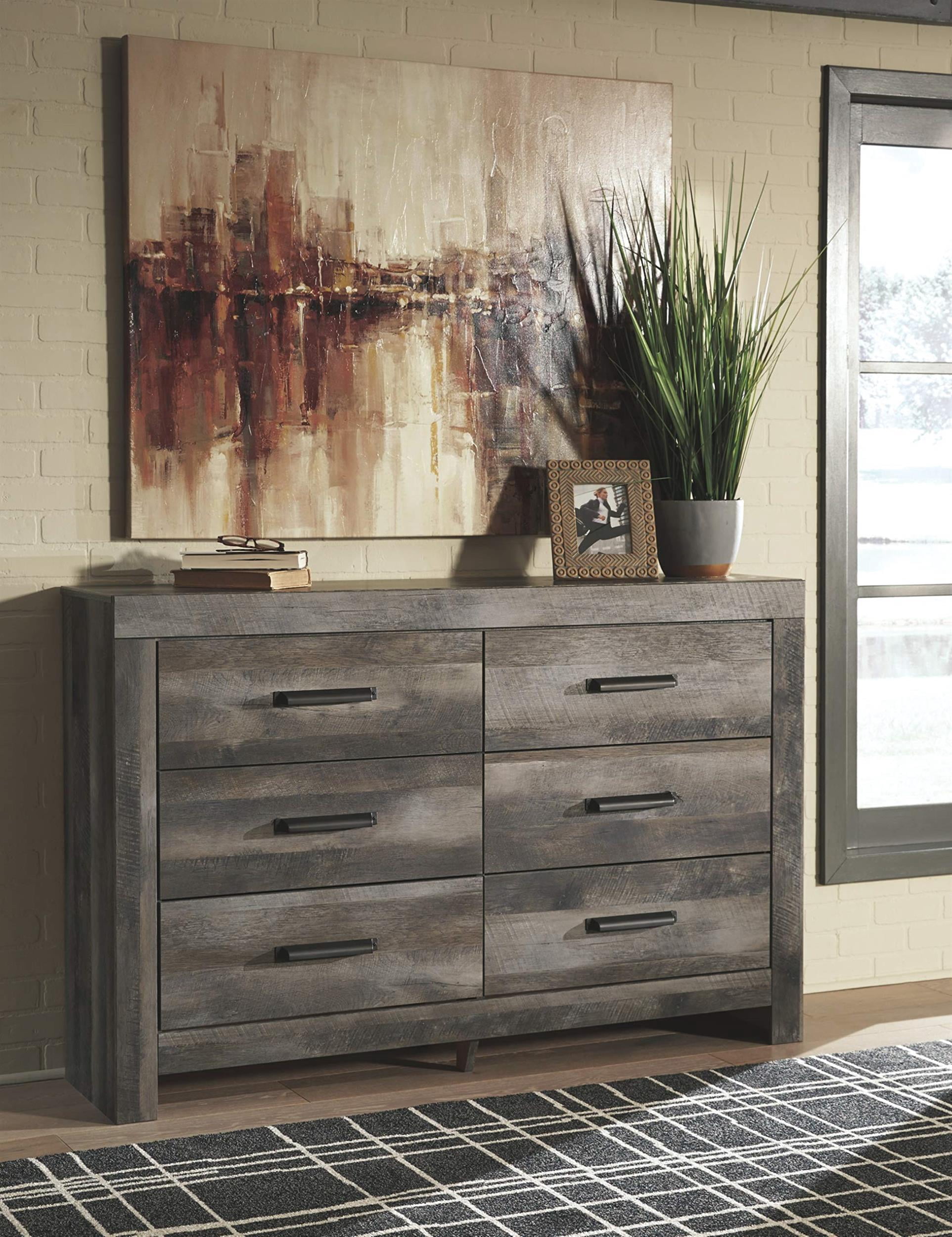 Ashley Furniture Wynnlow 6 Drawer Double Dresser in Gray