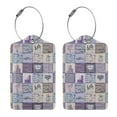thumbnail image 3 of Pofeuu Lavender Flowers Print Luggage Tags, Privacy Cover ID Label with Stainless Steel Loop and Address Card for Travel Bag Suitcase-2 PCS, 3 of 5