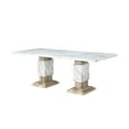 thumbnail image 2 of D12 Natural Double pedestal Wood Dining Table, 2 of 3