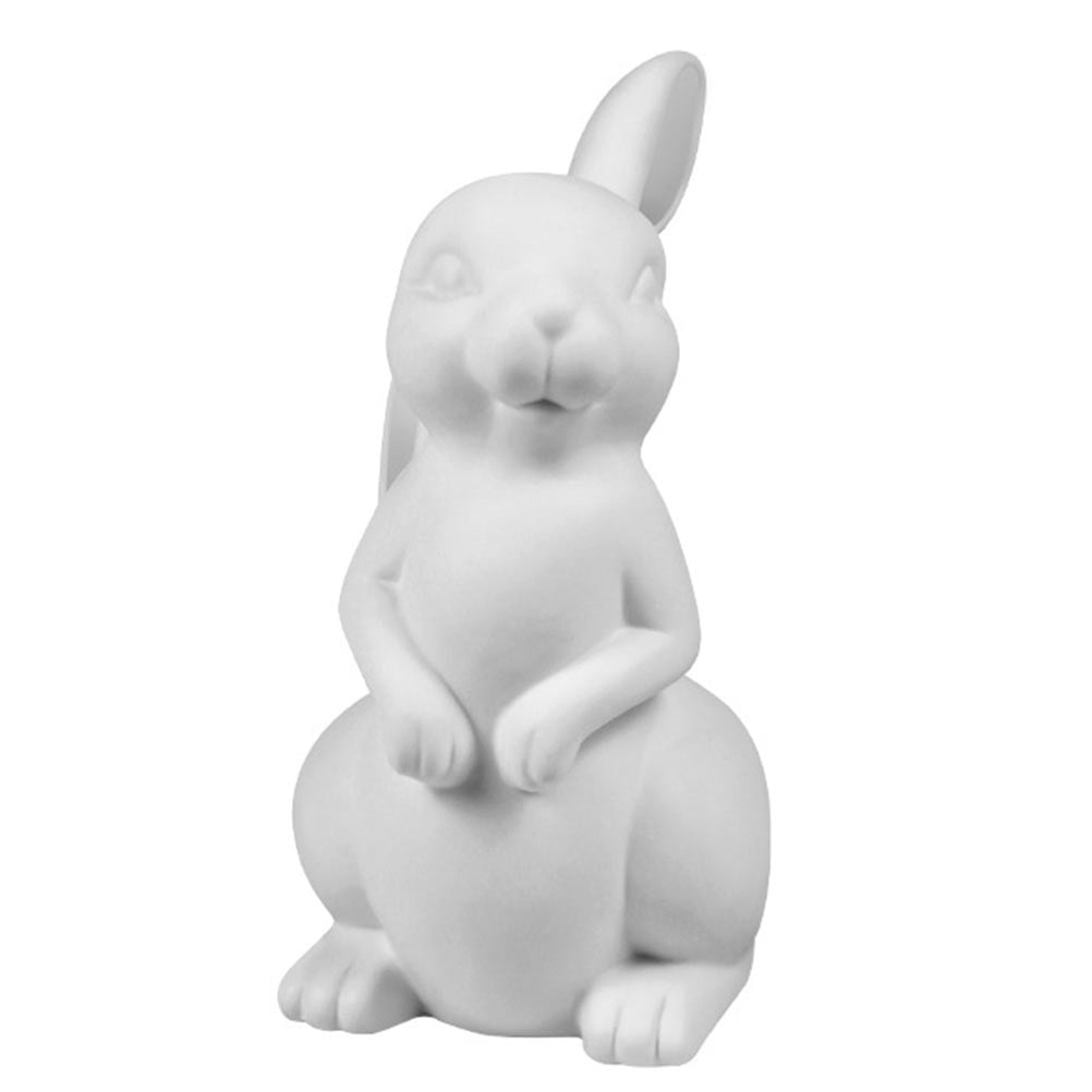 Bunny Rabbit Lamp Light Ceramic Night Table Decor Statues White Indoor