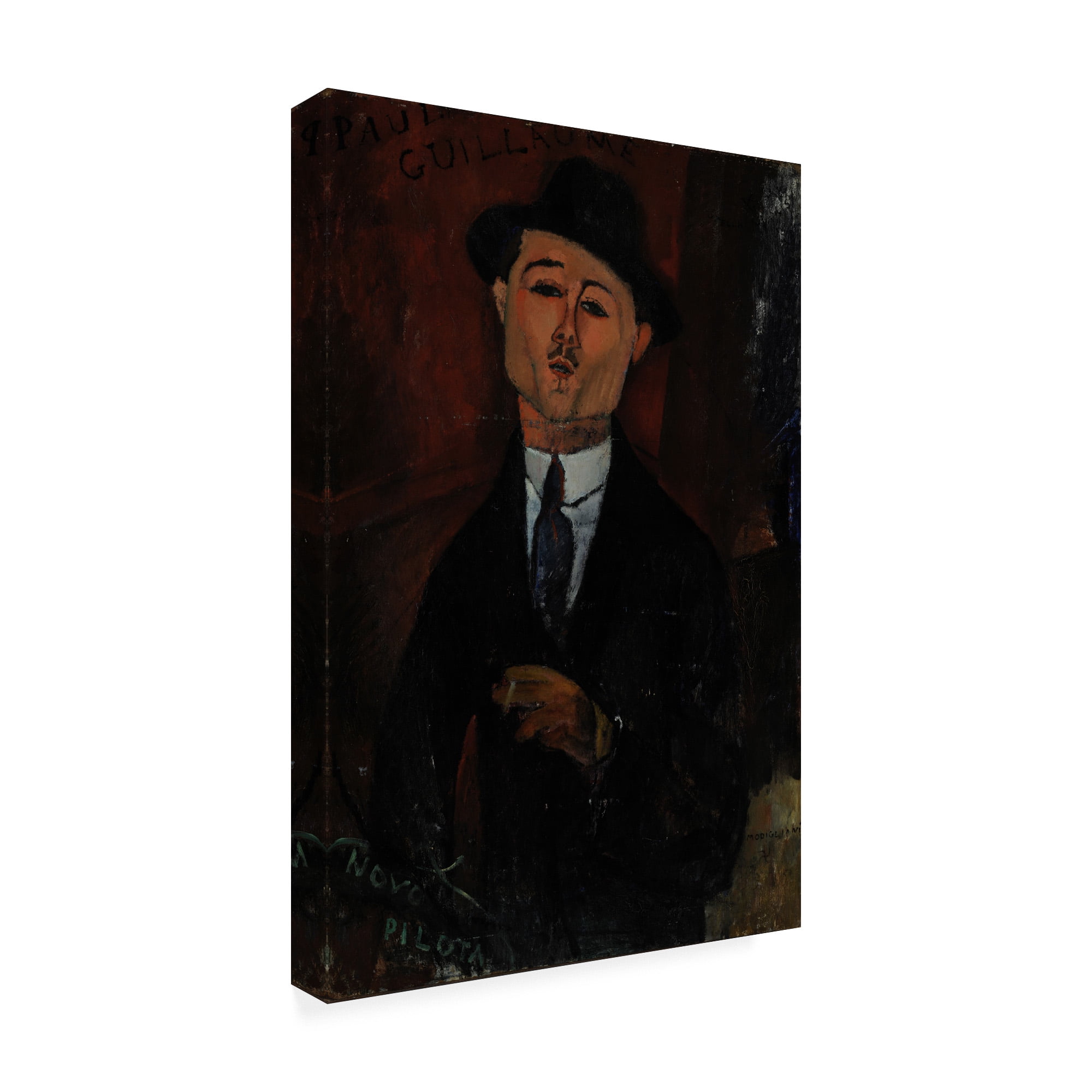 Modigliani 'Paul Guillaume, Novo Pilota' Canvas Art