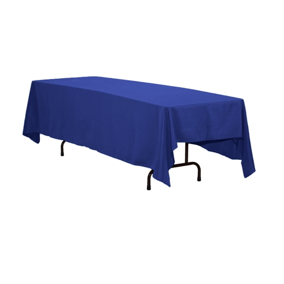 LinenTablecloth 70 x 120 in Rectangular Polyester Tablecloth Royal Blue