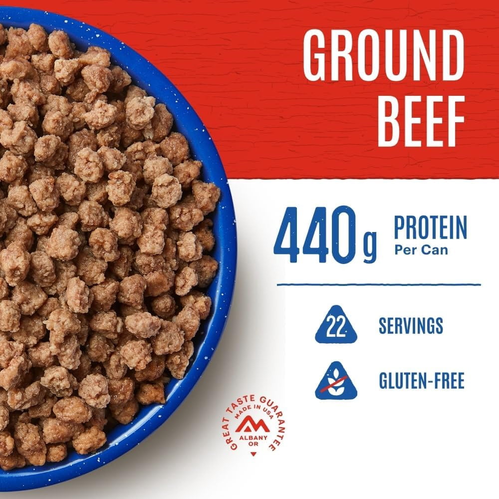(6 Cans) Mountain House Ground Beef Freeze Dried Emergency Survival Camping Food ✅