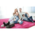 thumbnail image 2 of Homore Cute Fluffy Carpet Soft Washable Area Rugs for Bedroom/ Living Room Decoration, 3' x 5' Hot Pink, 2 of 9