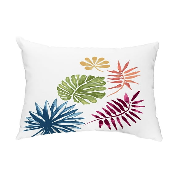 Simply Daisy, 14" x 20" Brambles Coral Floral Decorative Outdoor Pillow