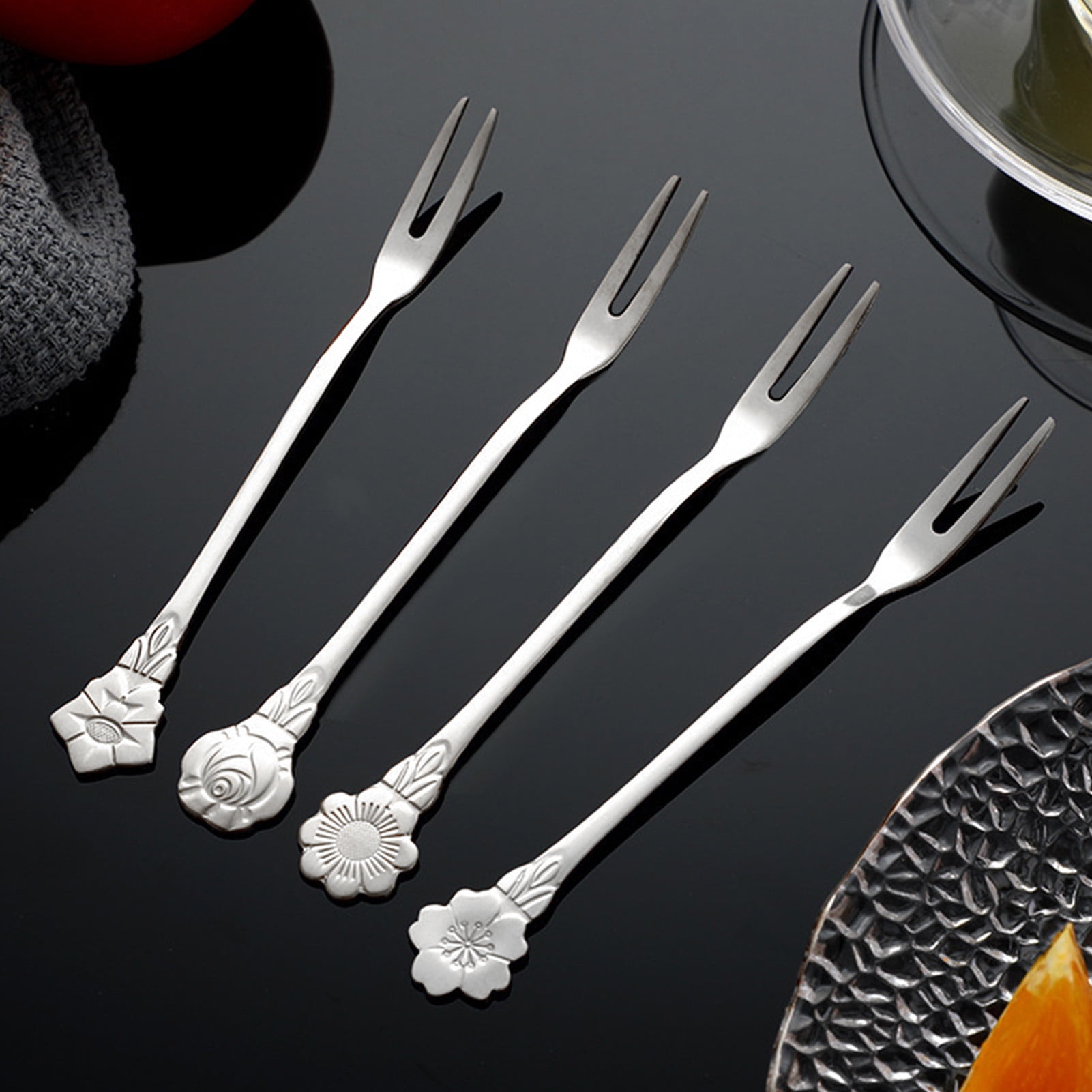 Travelwant 20Pcs/Set Crab Stainless Steel Forks,Escargot Forks Prong