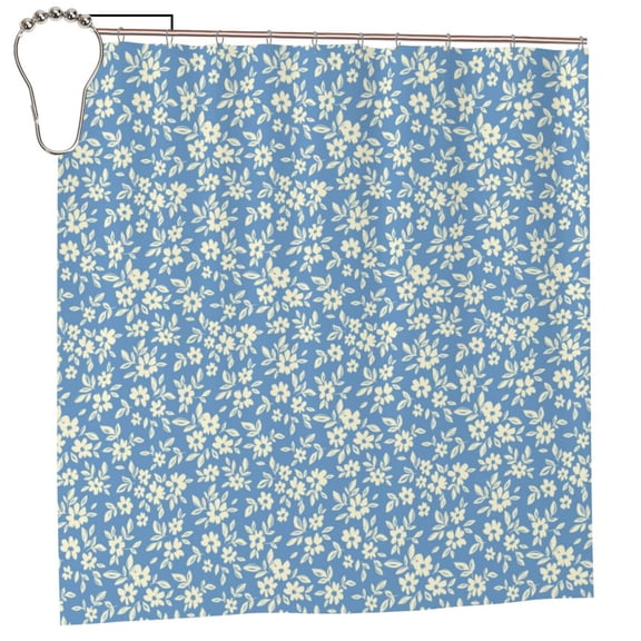 Rateoe Floral Retro Style Shower Curtain - Fancy Bathroom Shower Curtain Sets - Waterproof Shower Curtain with Hooks with 12 Plastic Hooks 72x72 Inches