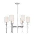 thumbnail image 3 of Savoy House 1-305-6-109 Chatham Updated Classical 6 Light Chandelier With White Fabric Shades in Polished Nickel (28" W x 18"H), 3 of 5