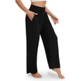 thumbnail image 4 of UZMOG Wide Leg Pants Woman, Yoga Pants with Pockets Palazzo Pants for Women Casual Sweatpants High Waisted Flowy Black Pants for Women, 4 of 7