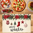thumbnail image 2 of Jbralid Hello Winter Christmas Tree Ornament Design Placemat Set of 6 for Home Kitchen Table Decor 12x18 inch, 2 of 5