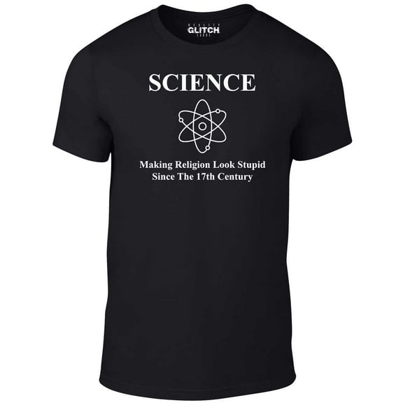 Reality Glitch's Science making religion look stupid T-shirt Funny Graphic Tee