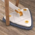 thumbnail image 2 of Washable Telescopic Triangle Floor Mop with 3Pcs Rotatable Adjustable Home Wall Mop Pads for Cleaning White, 2 of 9