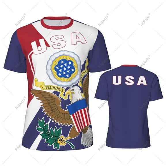 USA United States American Flag Men Sports T-shirt Women Tees jersey for Soccer Football Running Bike Tennis Fitness Fans