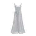 thumbnail image 2 of Miaeowve Junior Bridesmaid Flower Girl Dress Wedding Prom Party Princess Sleeveless Chiffon Maxi Dresses Gray 10, 2 of 7