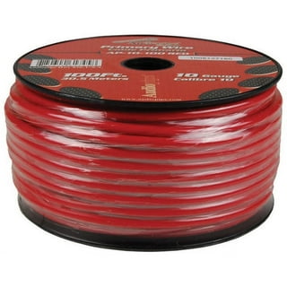 Audiopipe 50' ft 18 Gauge Red Black Stranded 2 Conductor Speaker Wire for  Car Home Audio Installation