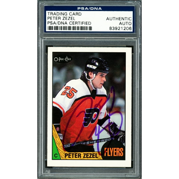Peter Zezel Autographed 1987-88 O-Pee-Chee Card #71 Philadelphia Flyers PSA/DNA #83921206