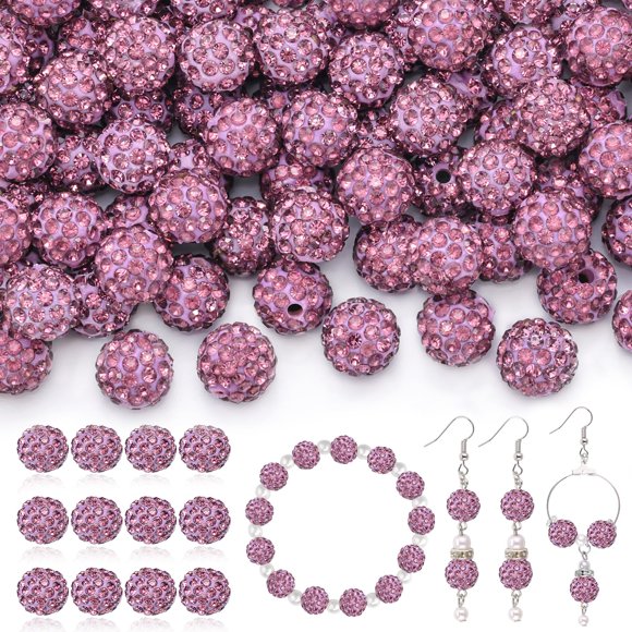 Perads TINKRSTUFF, 200 unidades, diamantes de imitación de 1 cm, color morado claro