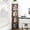 Walnut, variant on HOMLUX 5-Tier 57.7" Corner Shelf, Open Shelves for Display and Storage, Perfect for Living Room and Office Organization, Beech & White