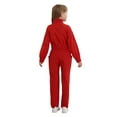 thumbnail image 4 of Haitryli Kids Cargo Coverall for Girls Boys Long Sleeve Stand Collar Mechanic Flight Suit Jumpsuit Halloween Costume Red 16, 4 of 7