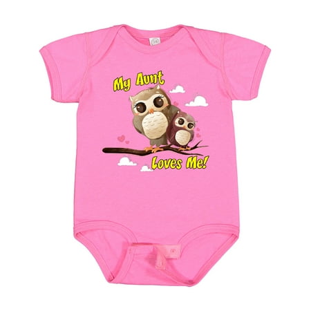 

Inktastic My Aunt Loves Me Owl Boys or Girls Baby Bodysuit