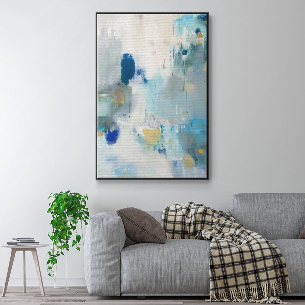 Celeste Motion II Framed Premium Gallery Wrapped Canvas - Ready to Hang - 25 x 37 - Black Floating Frame